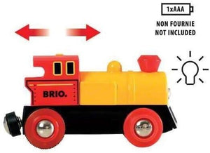 BRIO World Battery Operated Action Train for Kids Age 3 Years Up - Wooden Railwa