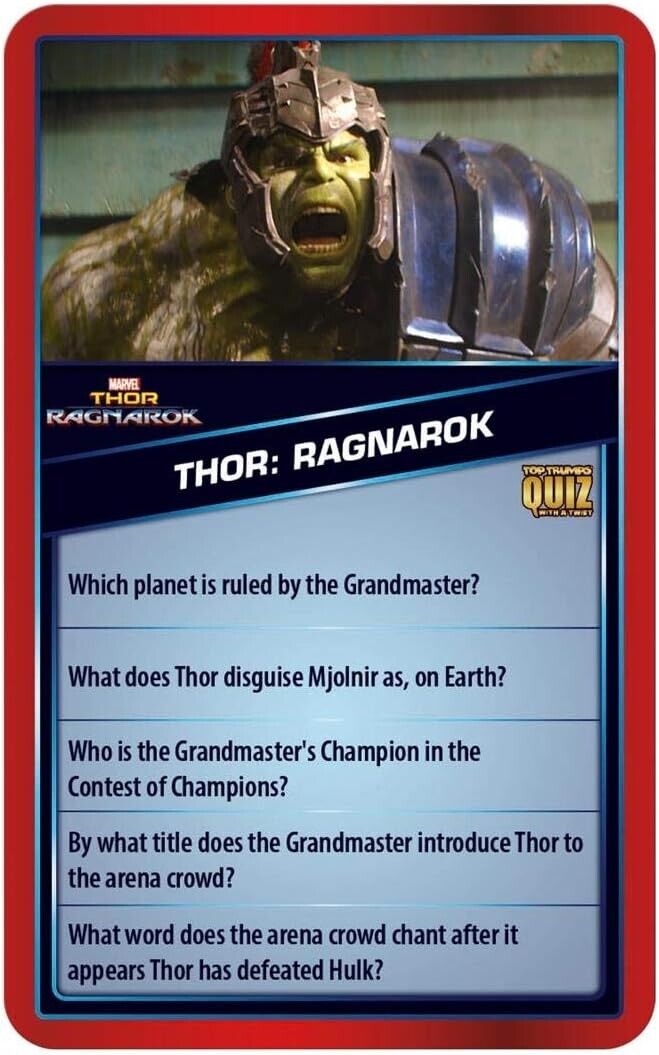 Top Trumps Marvel Cinematic Universe Quiz Game, 500 questions to test your know