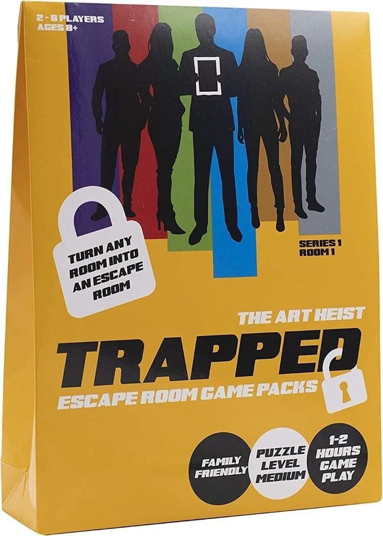 Trapped Escape Room The Art Heist Pack 2-6 Players Family Game Medium Difficulty