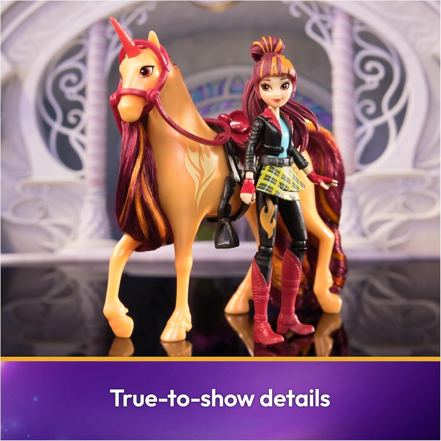 Unicorn Academy, Valentina & Cinder Set with 2 Riding Accessories and Hair Styli