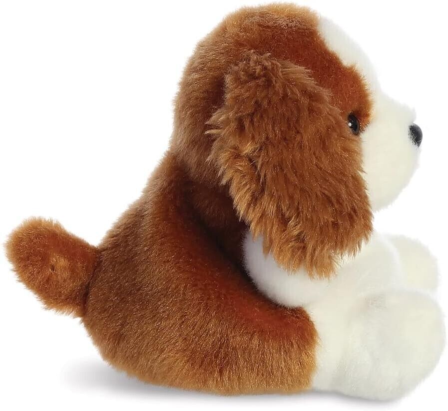 AURORA, 33533, Palm Pals Lady Spaniel Dog, 5In, Soft Toy, Brown & White,Medium