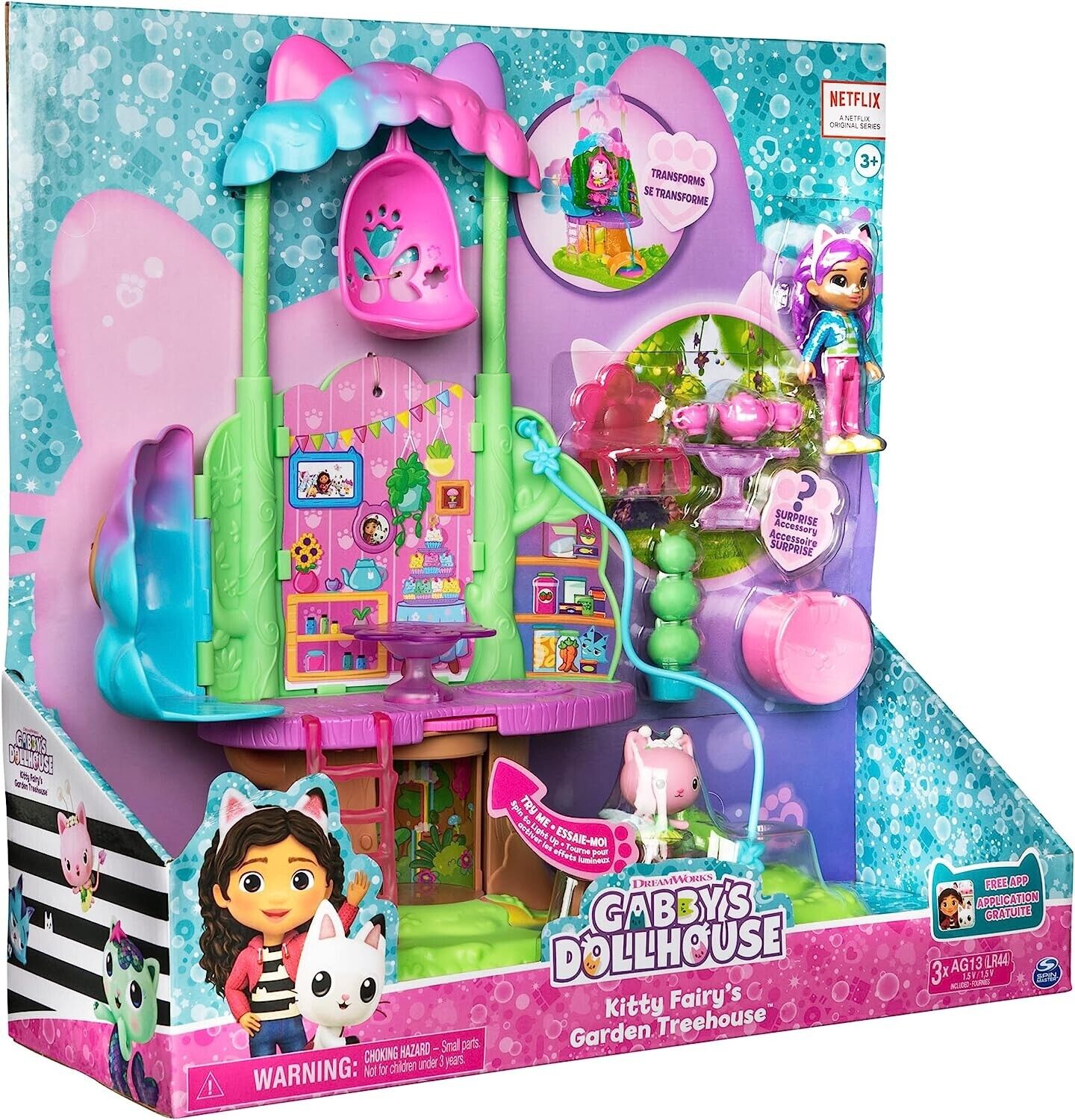 Kitty Fairy's Garden TreehouseGabby's Dollhouse Playset-Limited stock