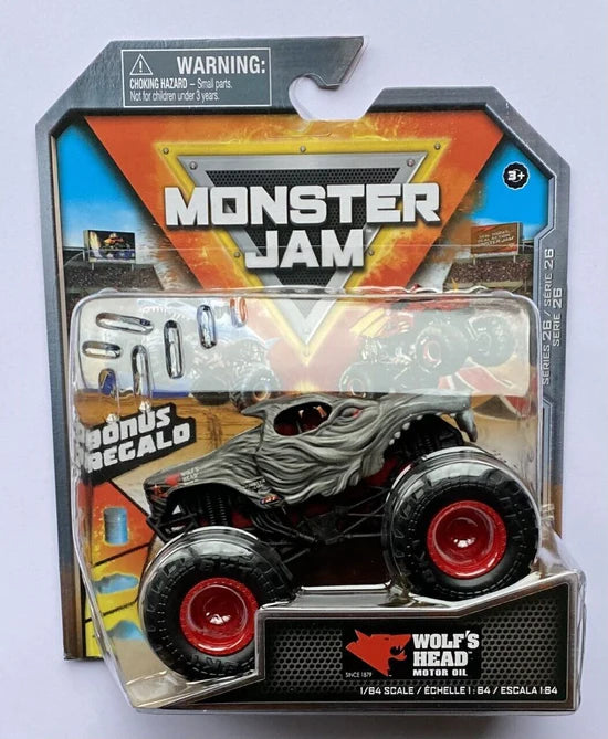 GENUINE Hot Wheels/Spin Master Monster Truck Monster Jam 1:64 & 1:24 scale NEW - WOLF'S HEAD