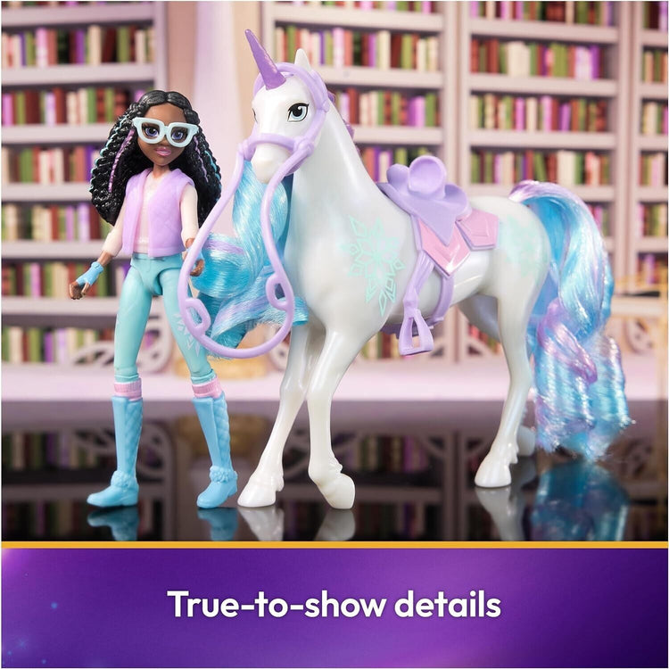 Unicorn Academy, Layla & Glacier Set with 2 Riding Accessories and Hair Styling