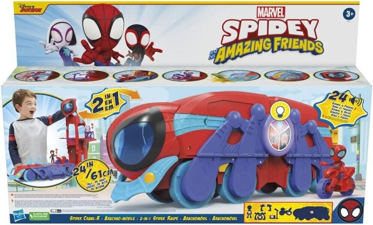 Marvel Spidey and His Amazing Friends Spider Crawl-R 2-in-1 Deluxe Headquarters