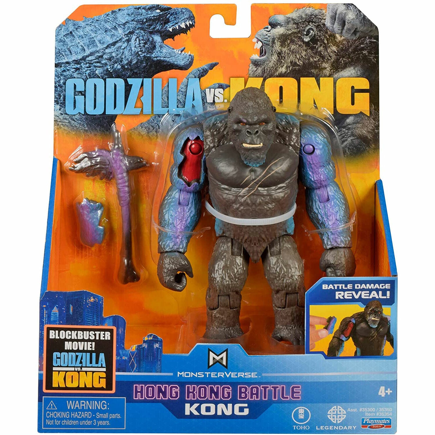 MonsterVerse Godzilla Vs. Kong 6-Inch Figure - Hong Kong Battle Kong