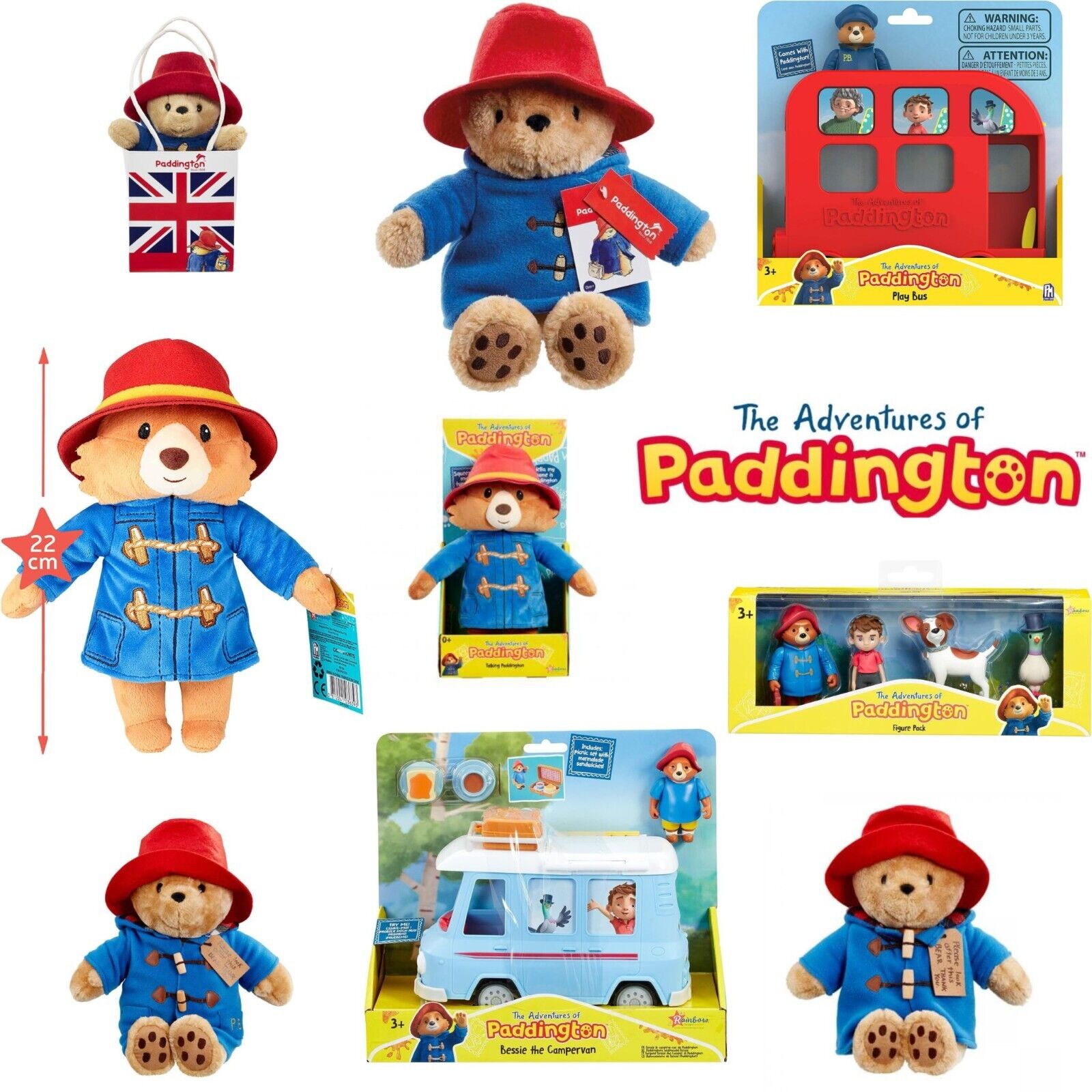 Paddington Bear Soft Toys and Vehicles - Multiple Options Available