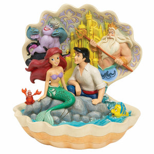 Disney Traditions Seashell Scenario Figurine - Little Mermaid - NEW