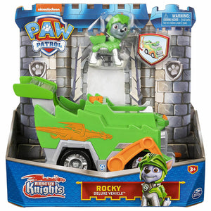 New PAW Patrol Rescue Knights Rocky Vehicle - Deluxe Edition