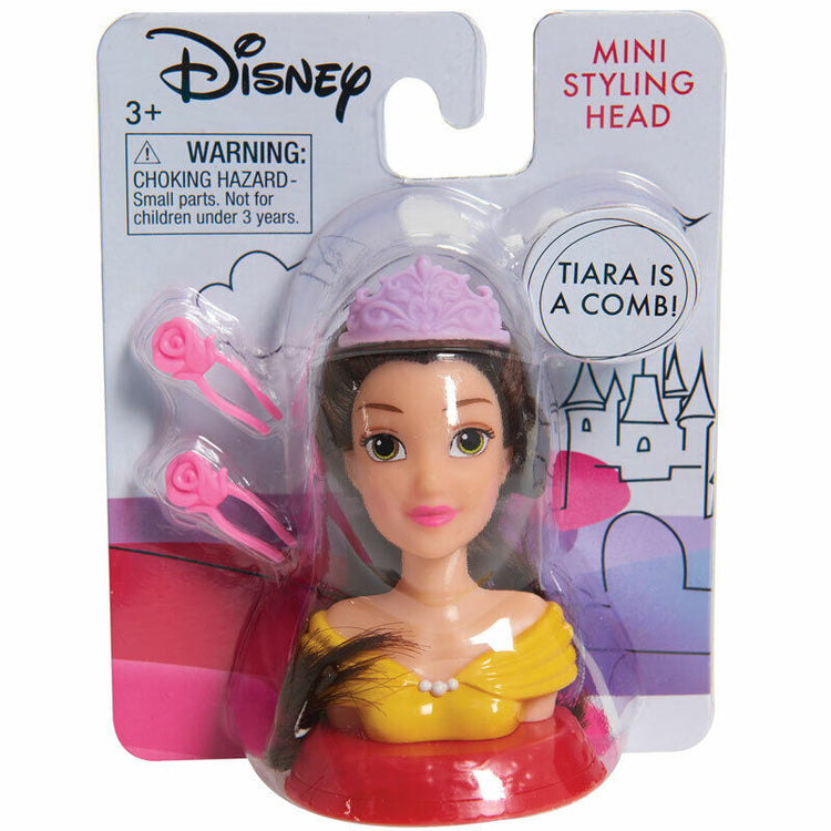 Disney Princess Mini Styling Head - Choose Your Favorite! - Belle (Purple Tiara)