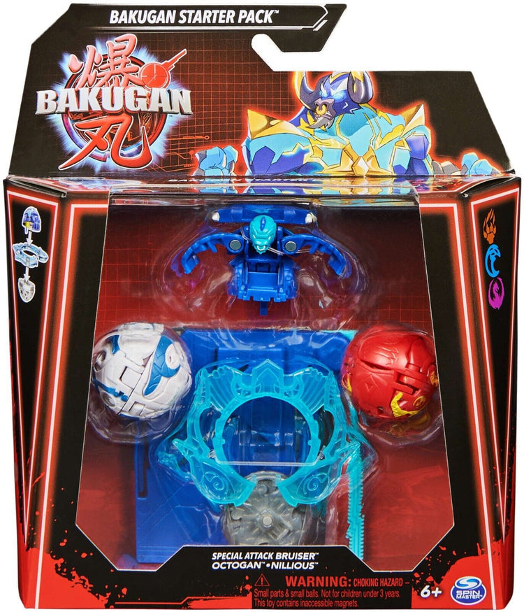 Unleash the Battle Brawlers! Bakugan Starter Pack with Special Attack - SPECIAL ATTACK BRUISER OCTOGAN, NILLIOUS