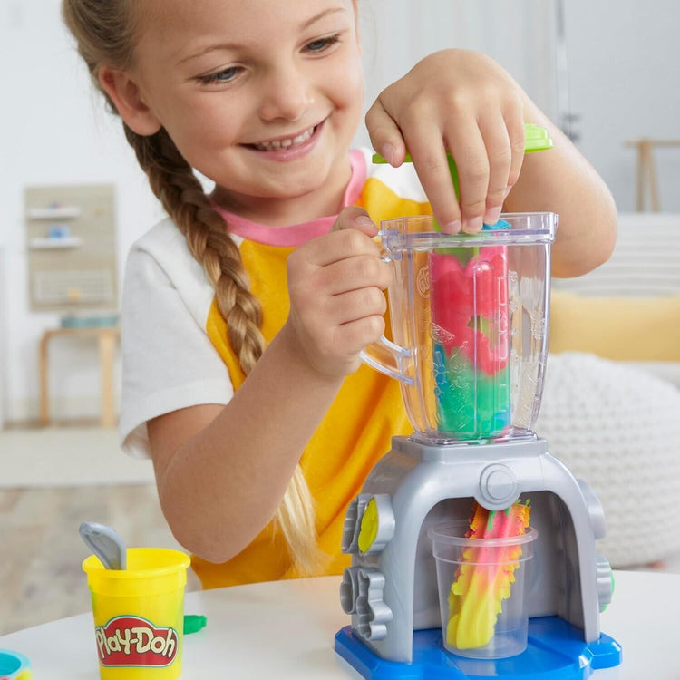 Play-Doh Swirlin Smoothies Toy Blender Playset, Play Kitchen Appliance