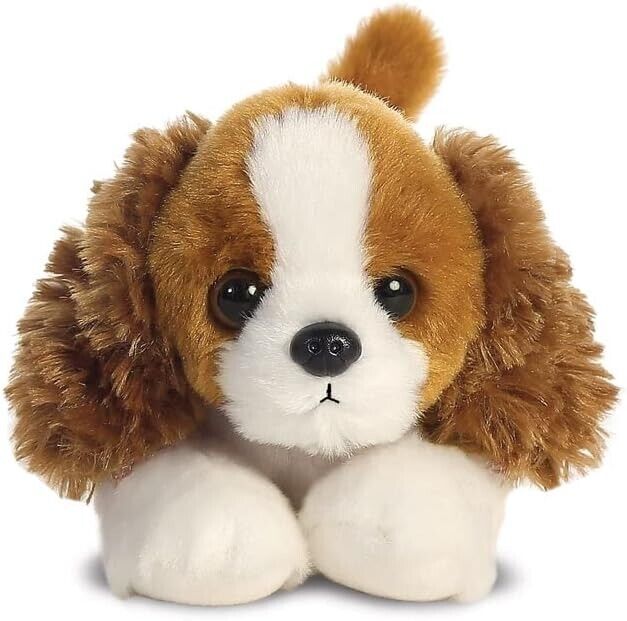 AURORA, 31712, Mini Flopsies Charles the Spaniel Dog, 8In, Soft Toy, Brown and W