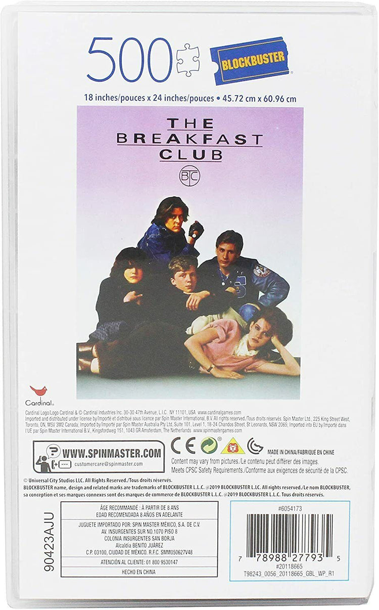 Brand New Breakfast Club Movie VHS Puzzle - 500 Pieces - Blockbuster Collectible