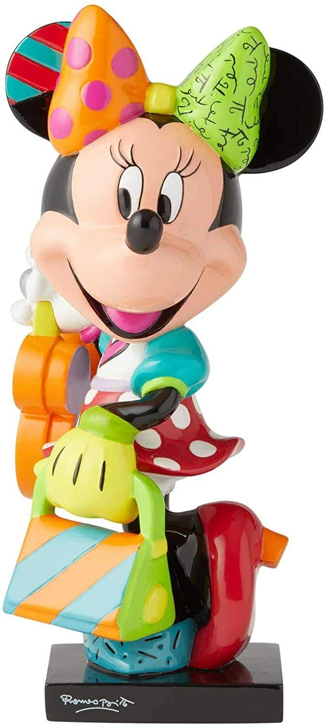 New Disney Britto Minnie Mouse Fashionista Figurine - Collectible Art