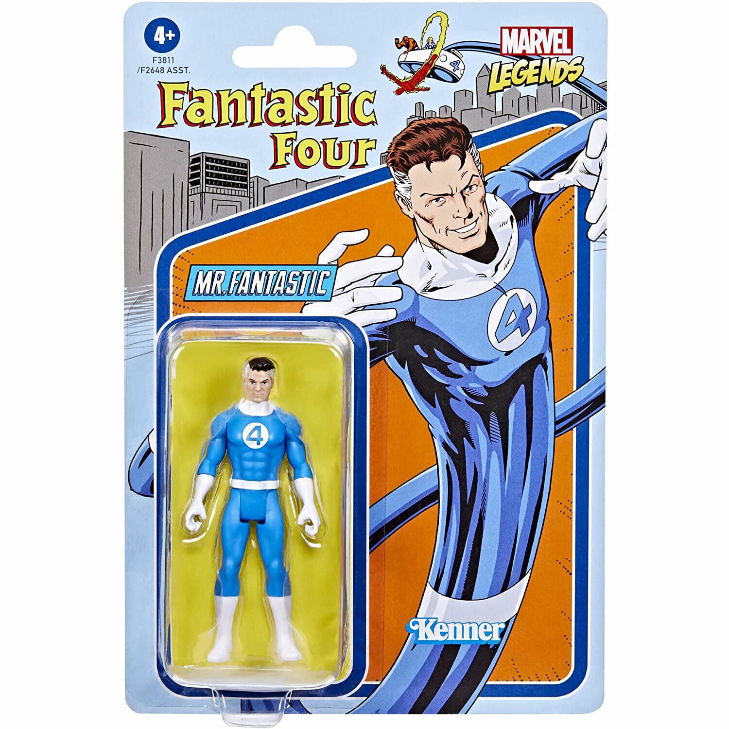 Marvel Legends Retro Fantastic Four Mr Fantastic 3.75' Figure - Brand New