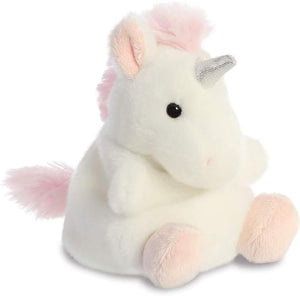 Aurora, 33482, Palm Pals Sassy Unicorn, 5In, Soft Toy, White & Pink