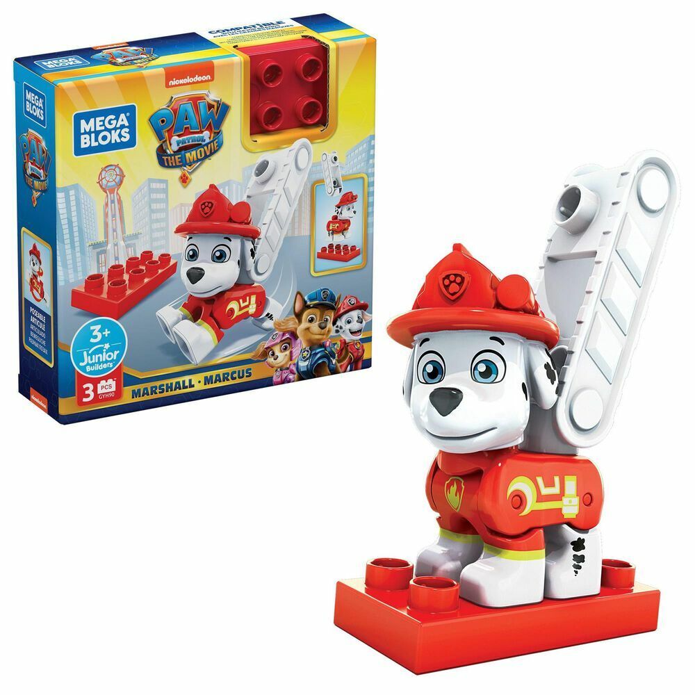 New in Box Mega Bloks PAW Patrol Marshall Figure - The Movie