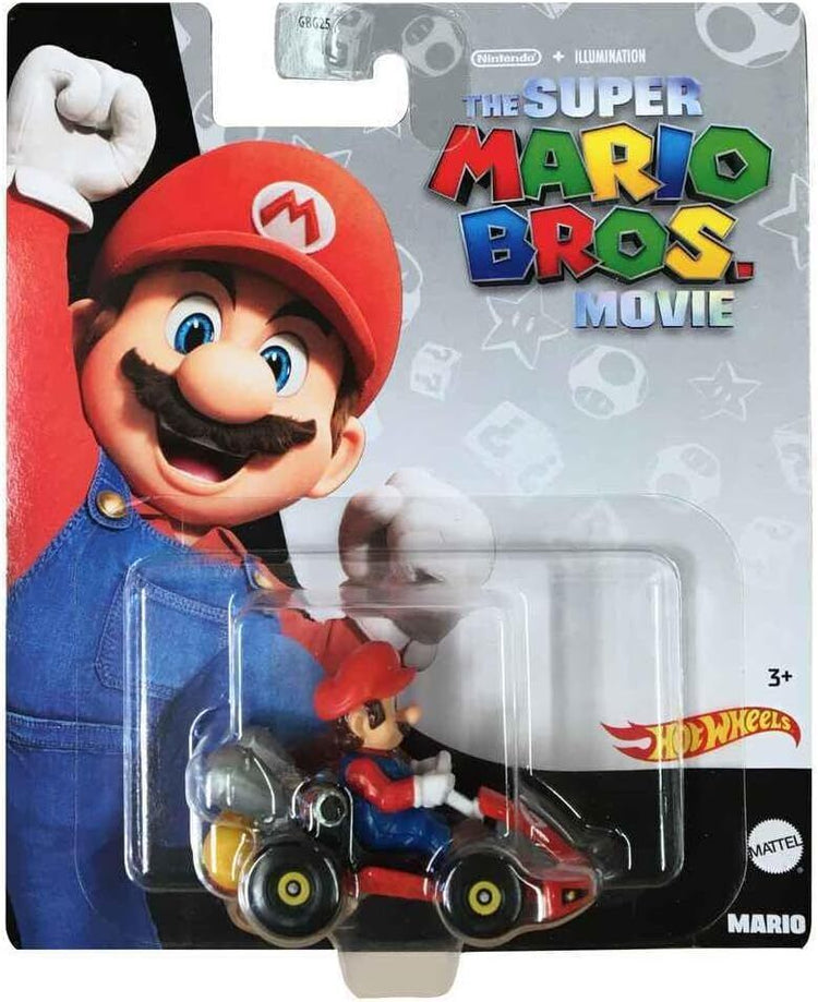 Hot Wheels Mario Kart Collectible Diecast Character Cars Figures Brand New 2023 MARIO (MARIO BROS MOVIE)
