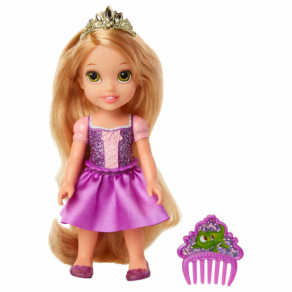 New Disney Princess Petite Glitter Rapunzel Doll w/ Comb - Sparkling Fun!