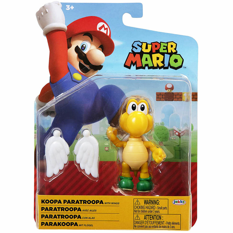 New Super Mario 4" Koopa Paratroopa Figure with Wings - Wave 24