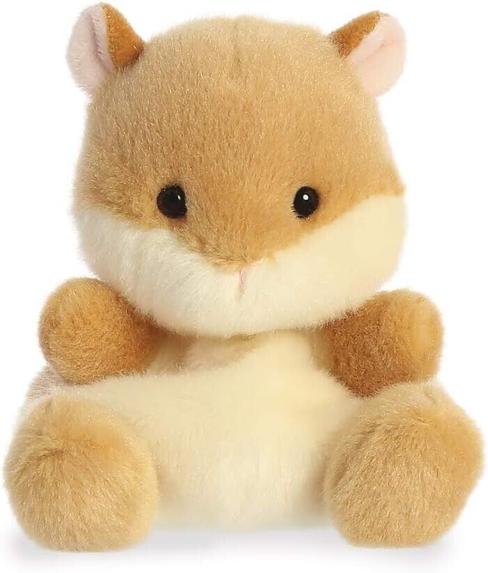 Aurora Palm Pals, Happy The Hamster Soft Toy, 33484, 5 inches, Beige