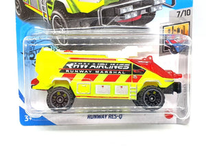 Hot Wheels Runway Marshal Rescue RES-Q Kids Model Diecast Toy Car HW Metro 1:64