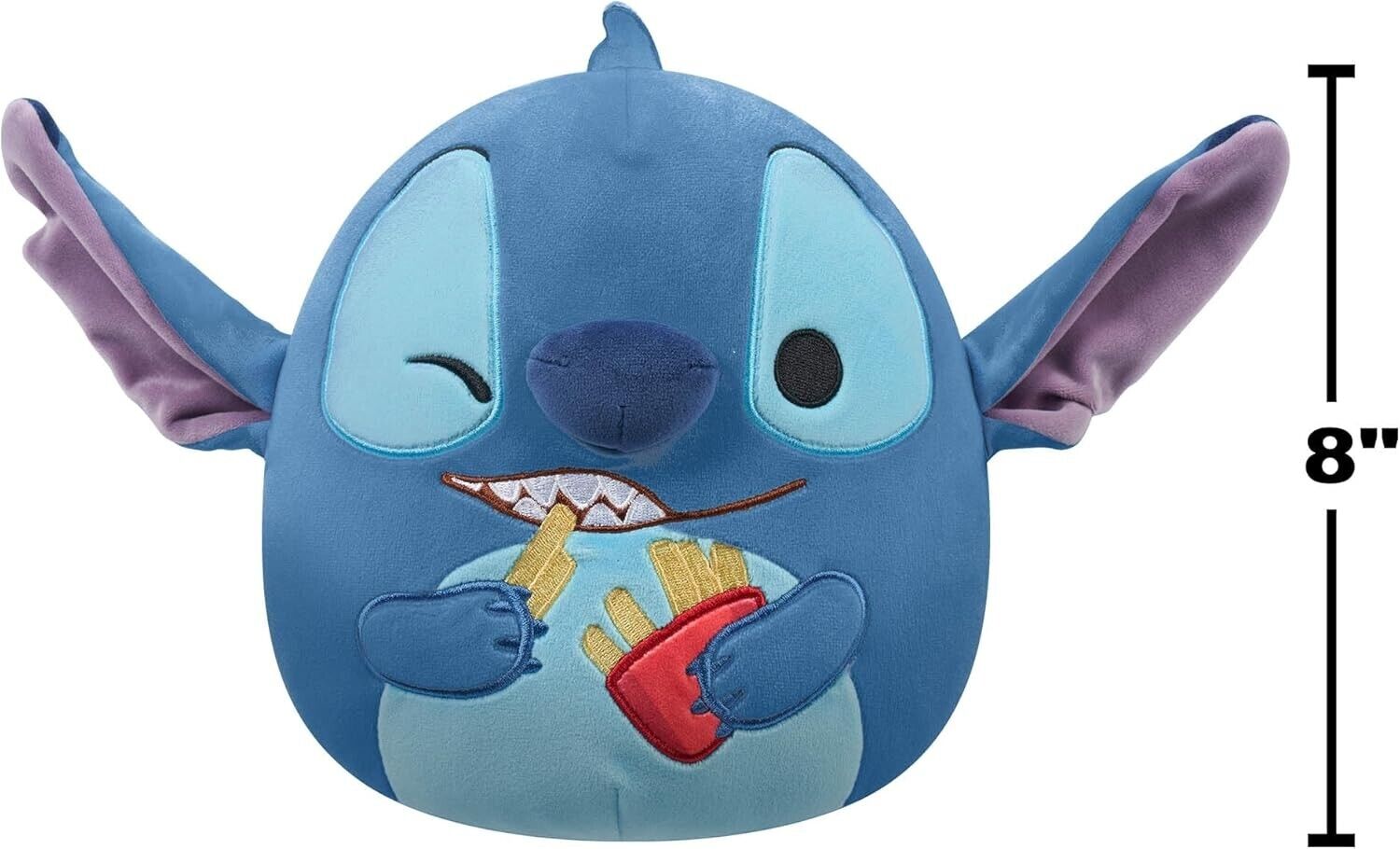 Squishmallows Original Disney 8-Inch Stitch With French Fries Plush - Little Ult