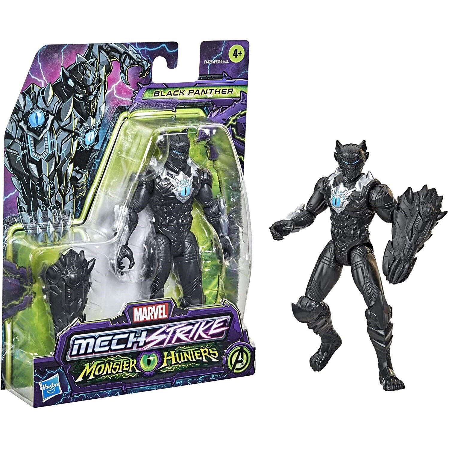 "Marvel Avengers Mech Strike Black Panther 6" Action Figure - Monster Hunters"