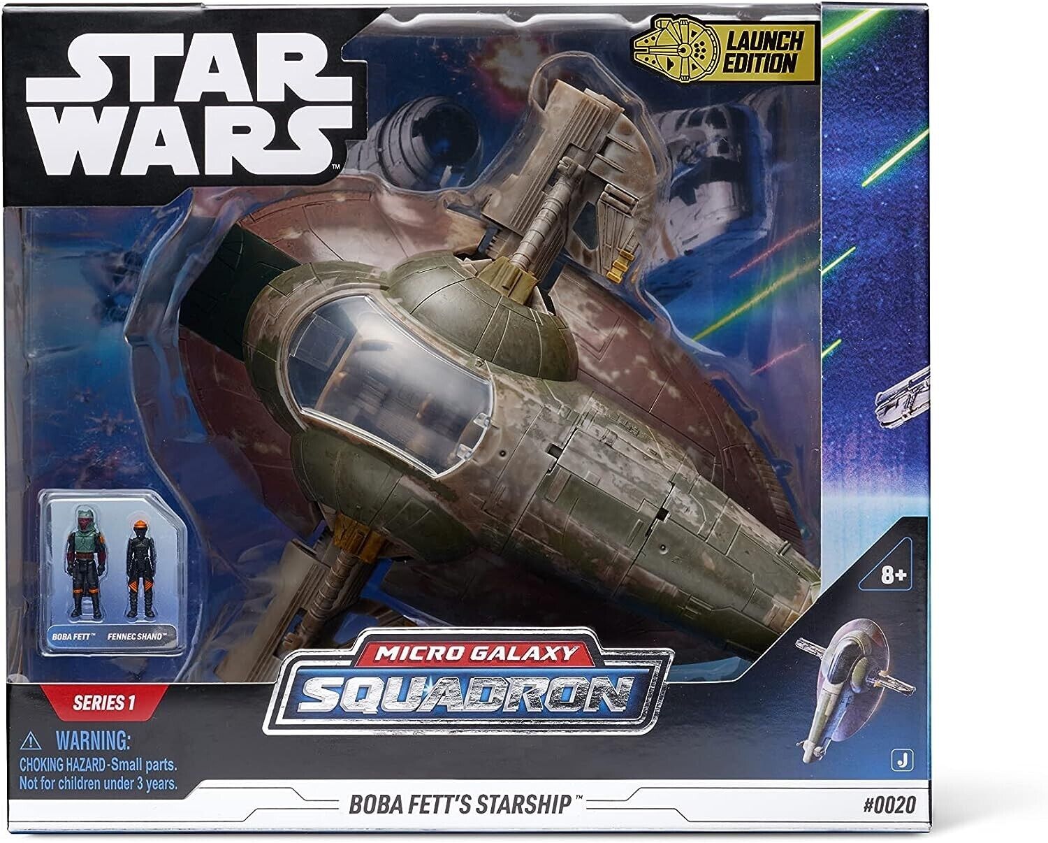 Star Wars Micro Galaxy Squadron Starship Class Boba Fett’s Starship - 7 Inch Veh