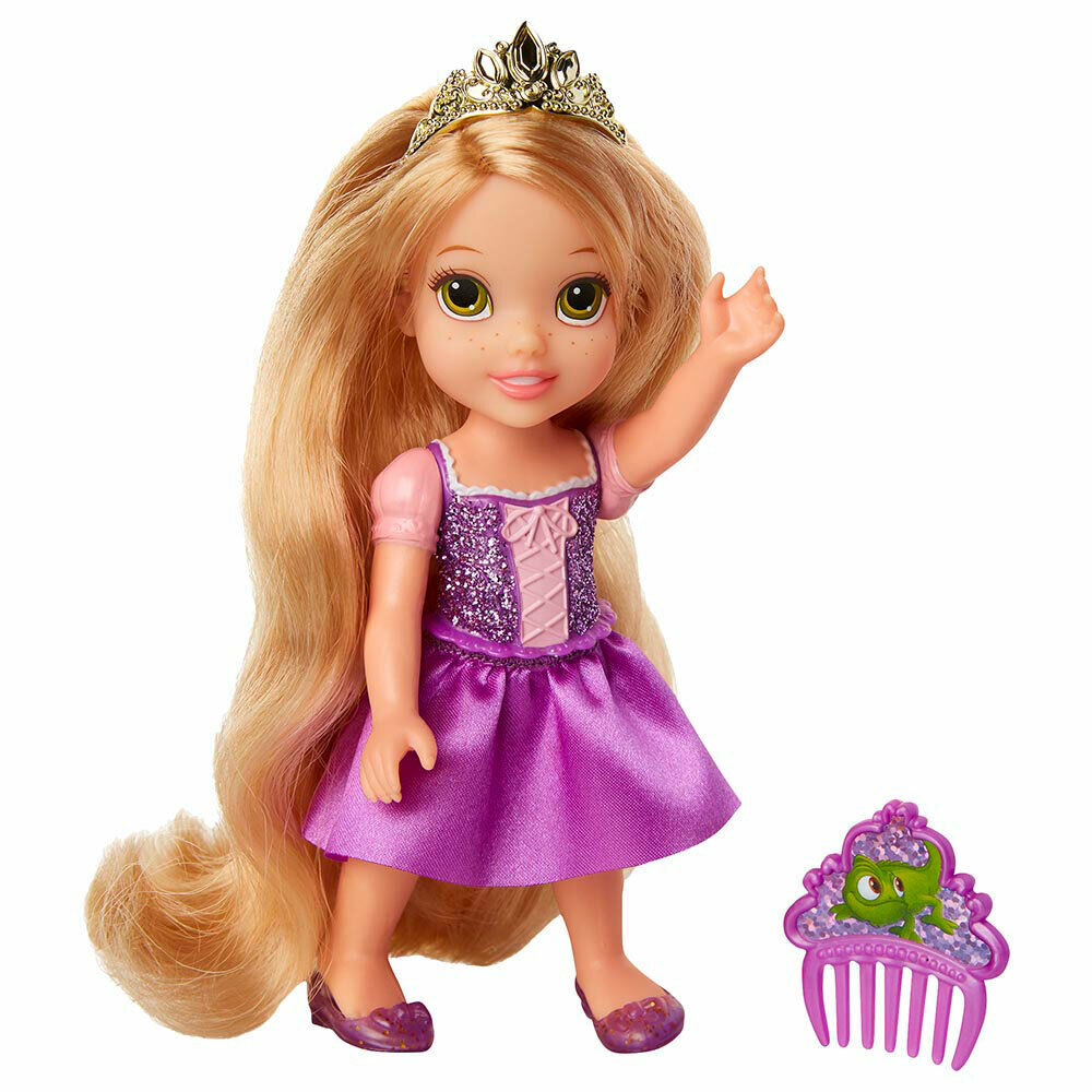 New Disney Princess Petite Glitter Rapunzel Doll w/ Comb - Sparkling Fun!