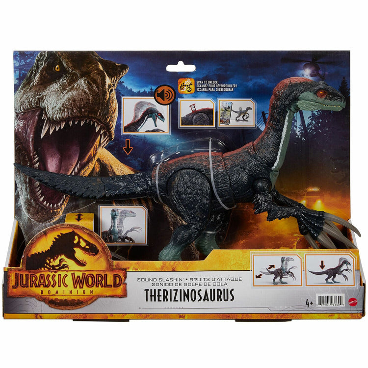 New Jurassic World Dominion Sound Slashin' Therizinosaurus Action Figure - Rare!