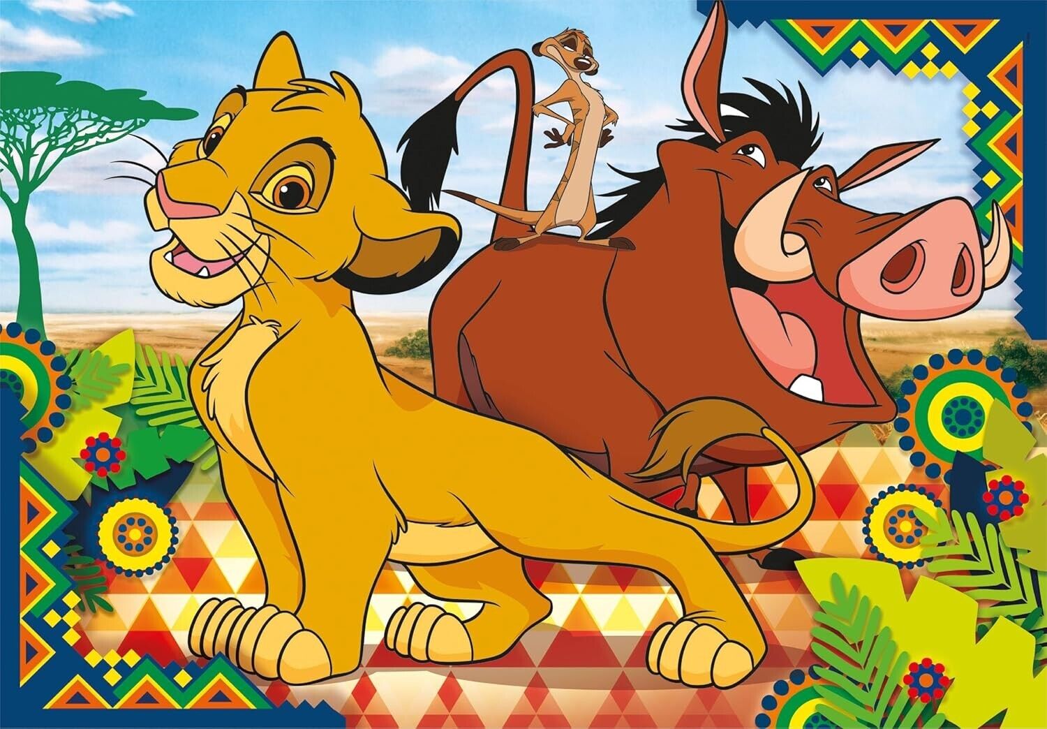 Clementoni - 21604 - Supercolor Puzzle for children - Disney Lion King - 2 x 60