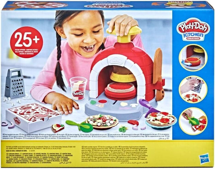 Play-Doh Kitchen Creations Pizza Oven Playset with 6 Cans of Modeling Compound
