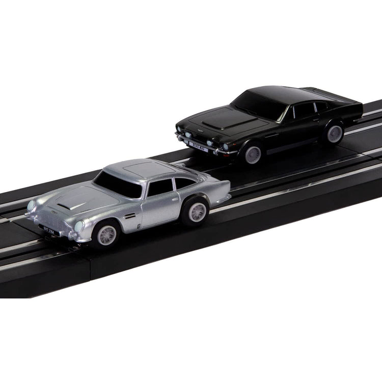 Micro Scalextric James Bond Aston Martin V8 vs DB5 Battery Chase Set G1171M