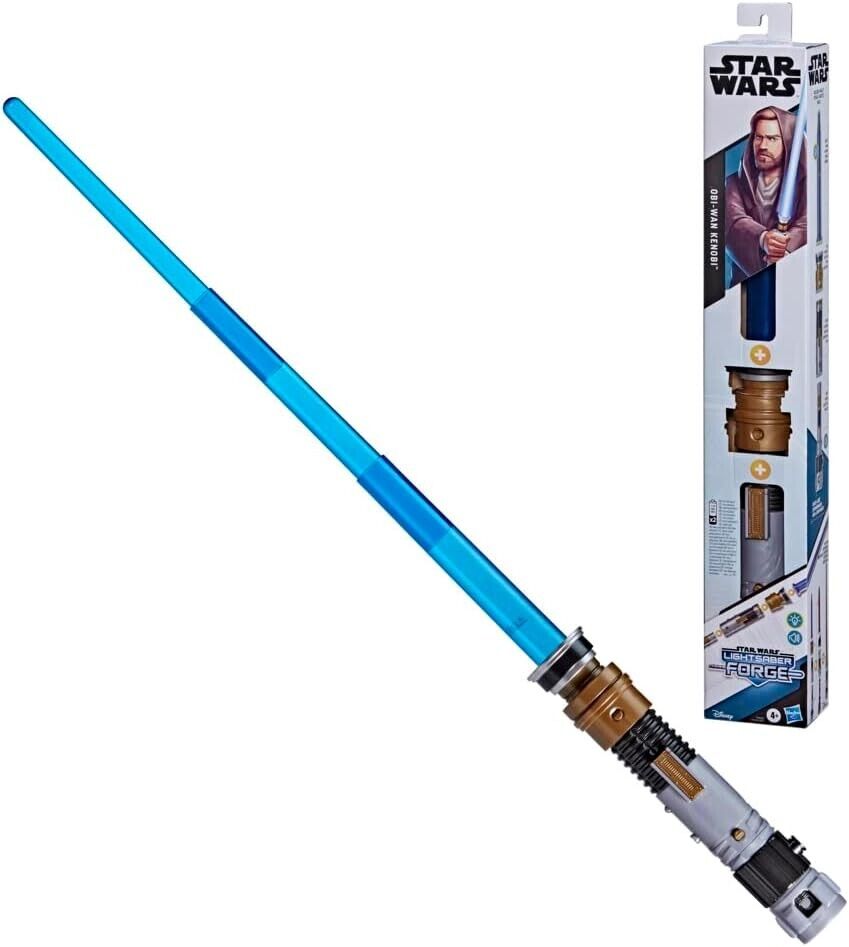 Star Wars Lightsaber Forge Obi-Wan Kenobi Electronic Extendable Blue Lightsaber