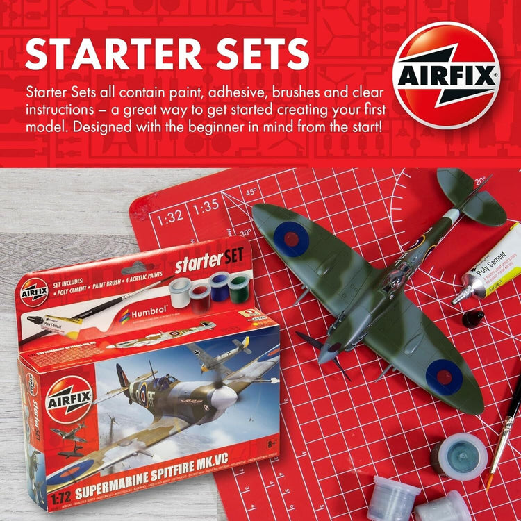 Airfix Starter Set - A55003 Sherman Firefly Model Building Kit - Plastic Model T