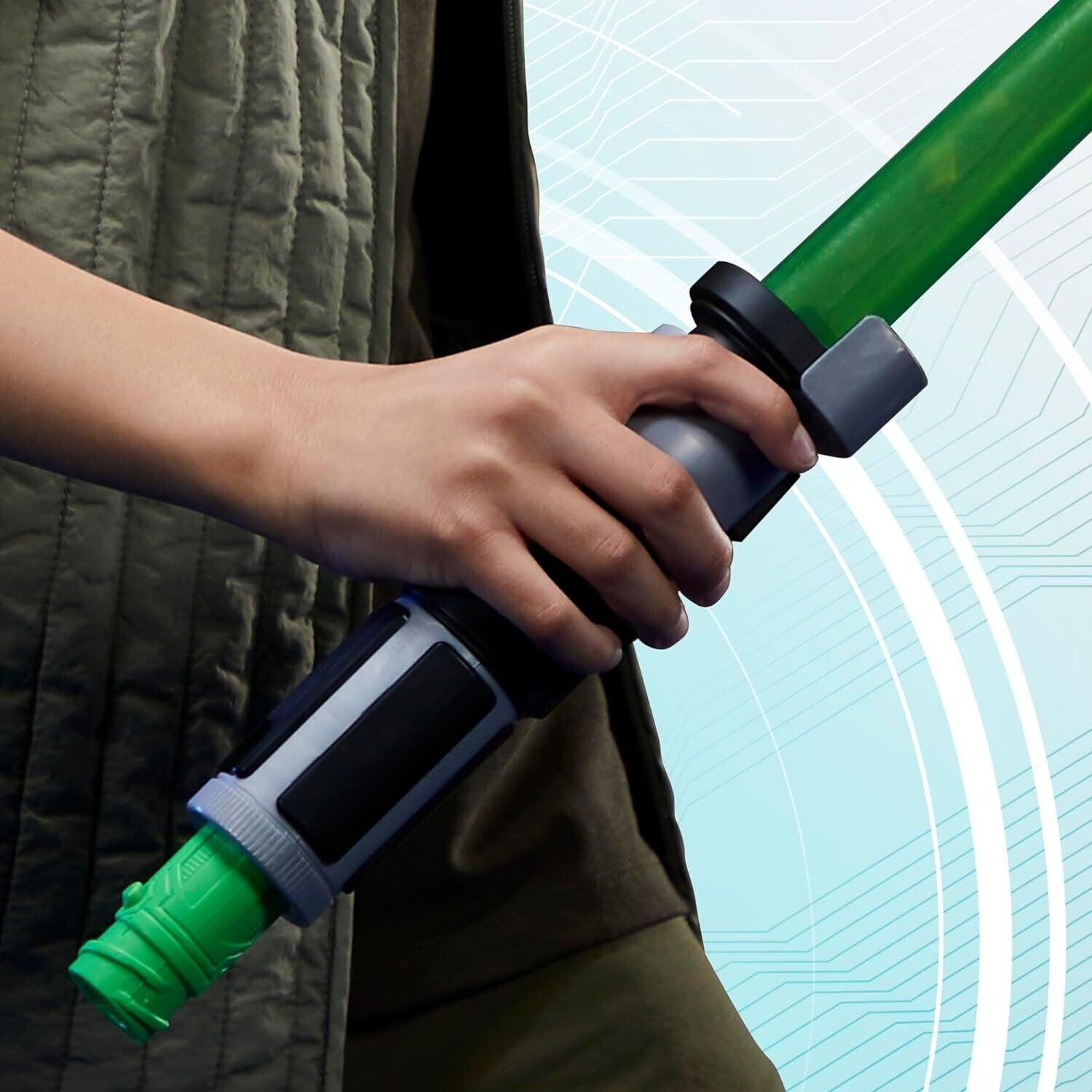 Star Wars Lightsaber Forge Yoda, Green Customizable Electronic Lightsaber, Star