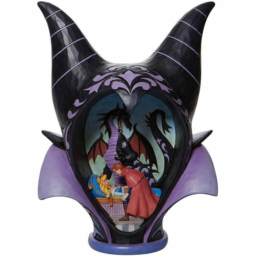 Disney Traditions Maleficent Diorama Headdress Figurine - True Love's Kiss