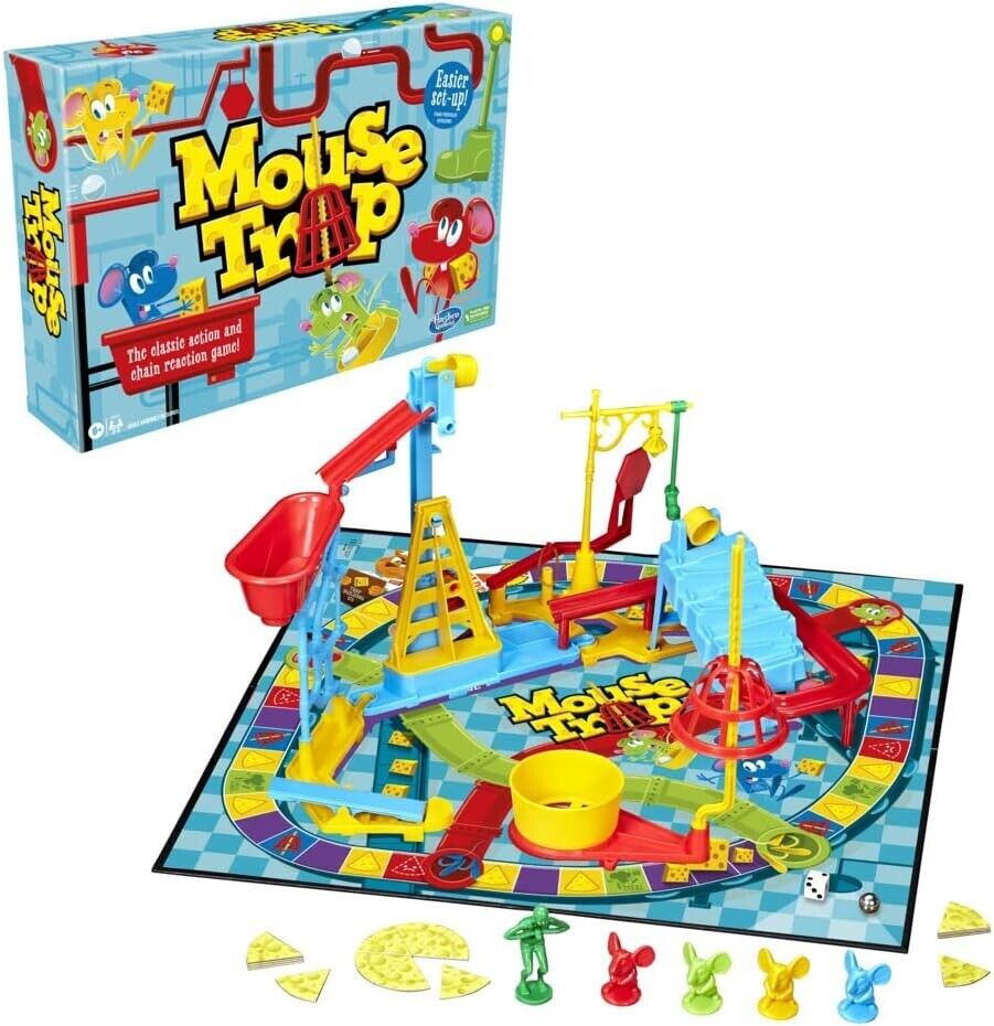 Hasbro Gaming Mouse Trap Board Game for Kids Ages 6 and Up, Classic Kids Game fo