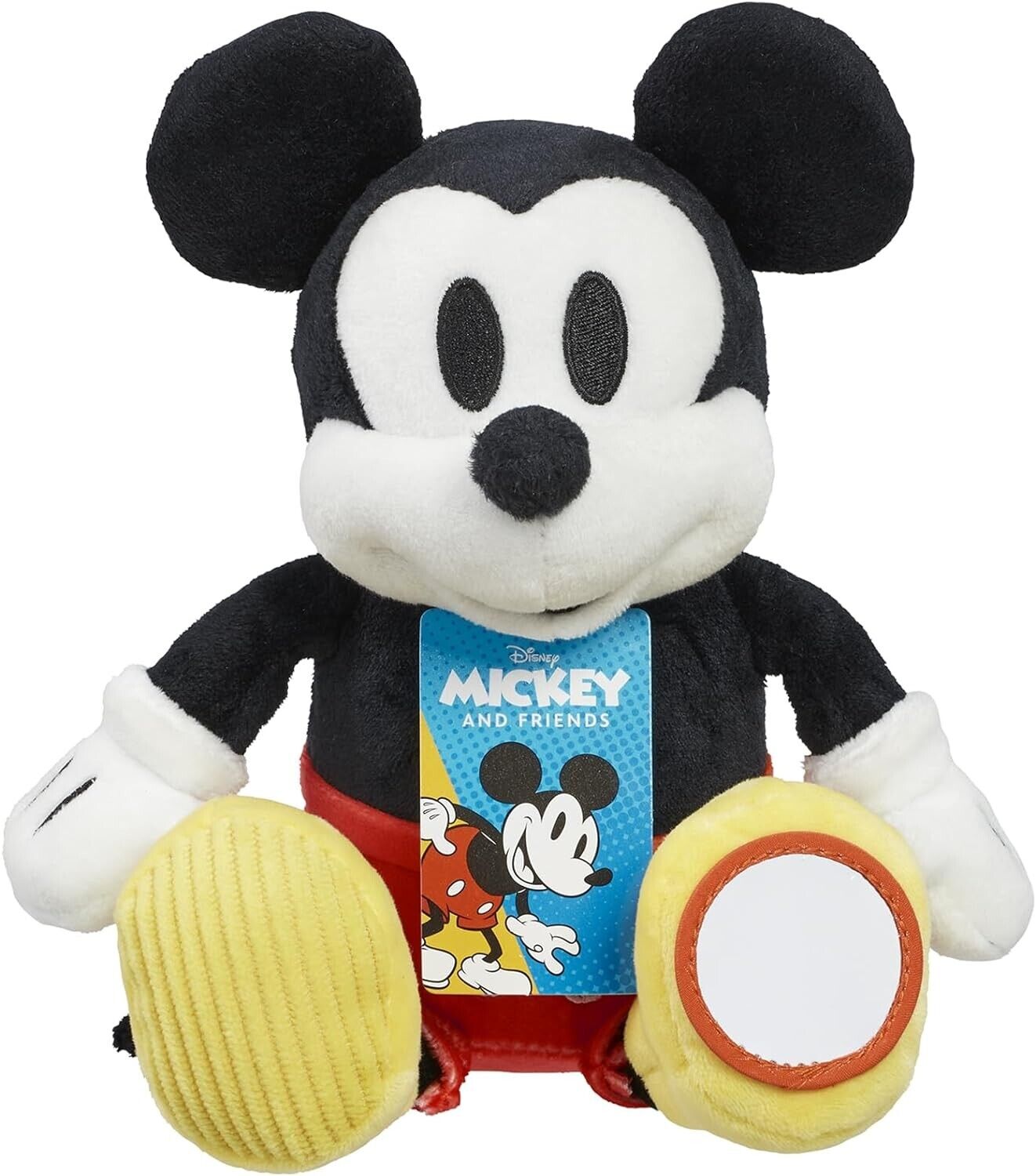 Rainbow Designs Official Disney Mickey Mouse Toy Activity Soft Toy - Newborn TOY