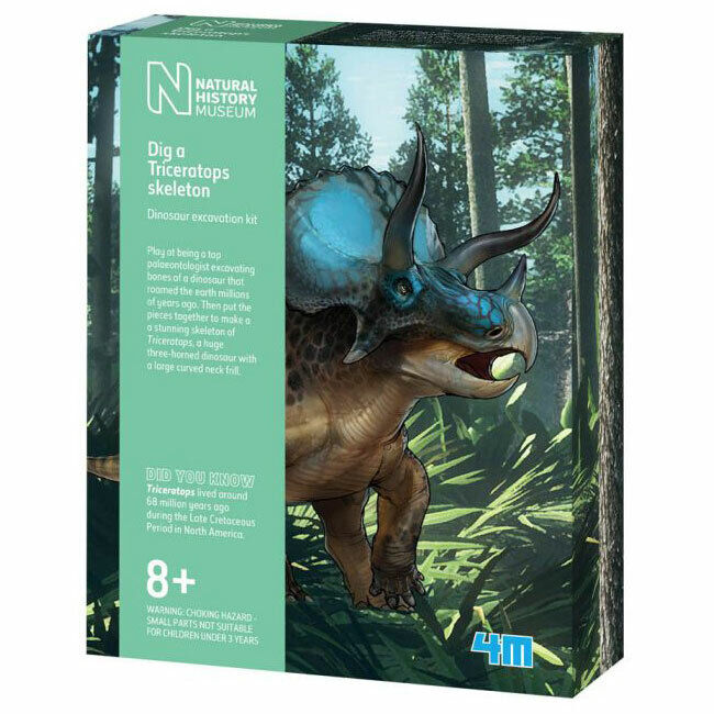 Brand New Natural History Museum Triceratops Skeleton Dig Kit