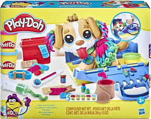 Play-Doh Care n Carry Vet Playset with Toy Dog, Carrier, 10 Tools, 5 Colours,