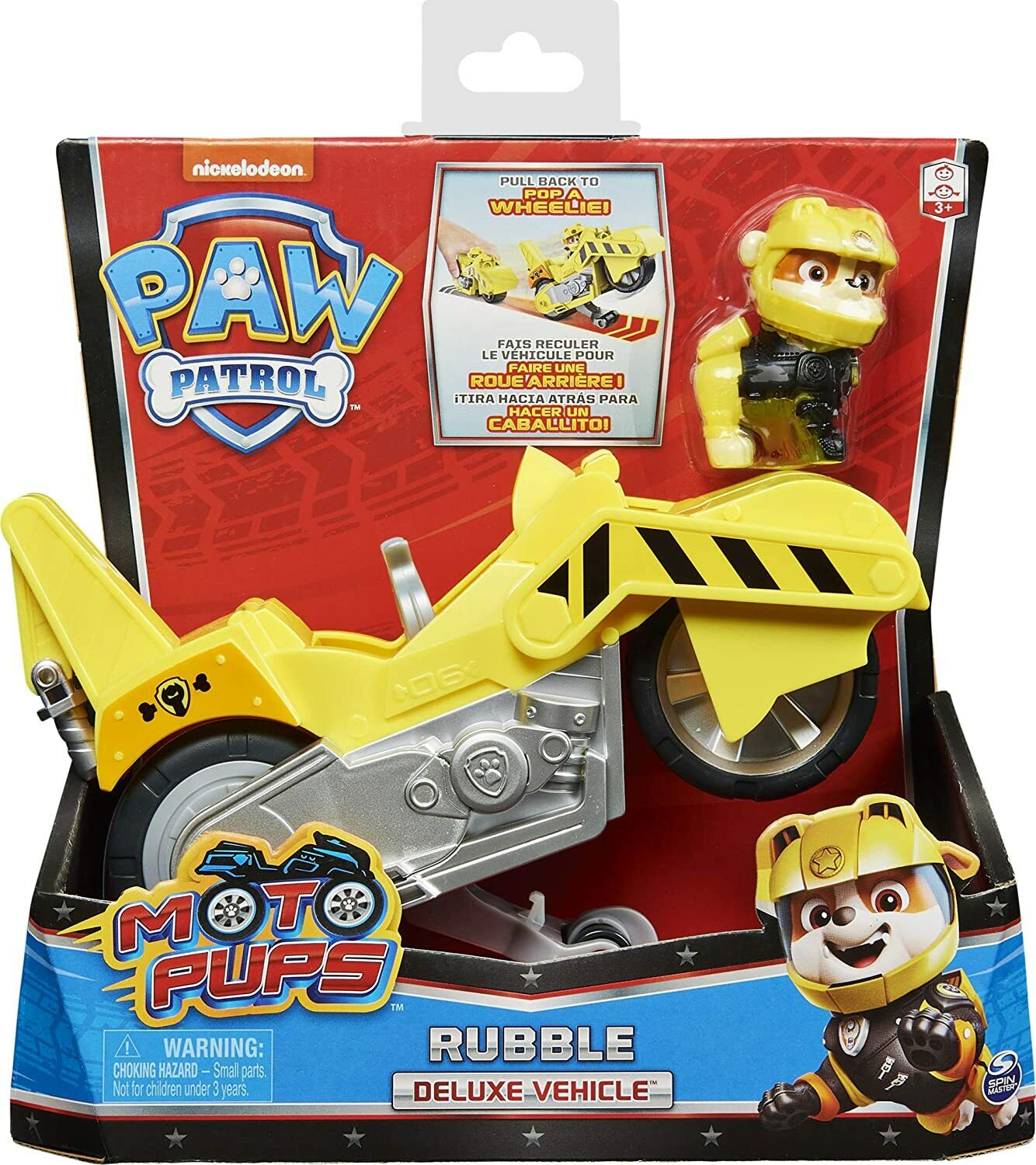 New PAW Patrol Moto Pups Rubble Deluxe Vehicle - Ready for Adventure!