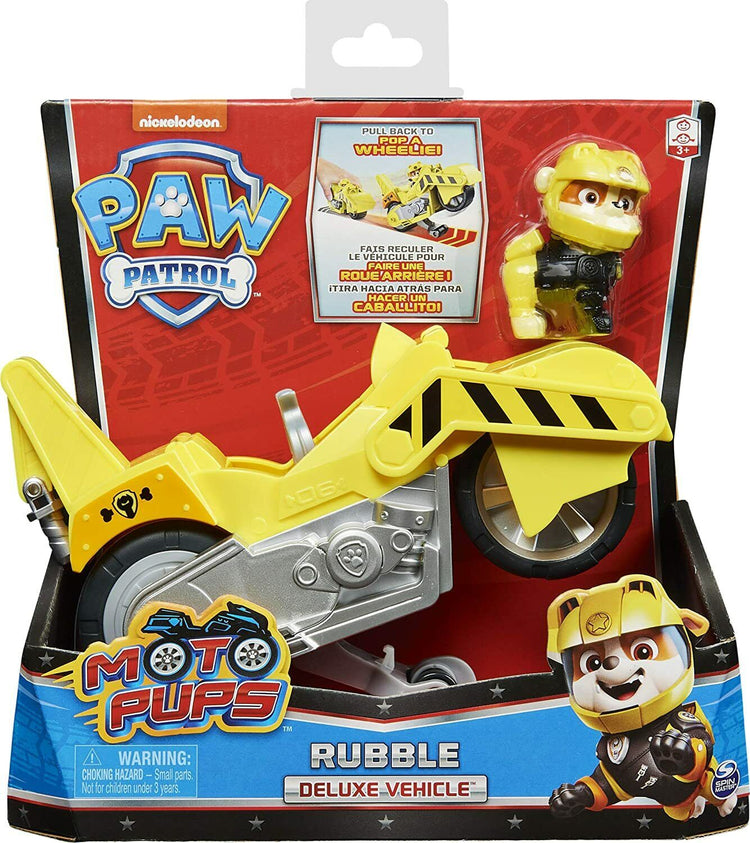 New PAW Patrol Moto Pups Rubble Deluxe Vehicle - Ready for Adventure!