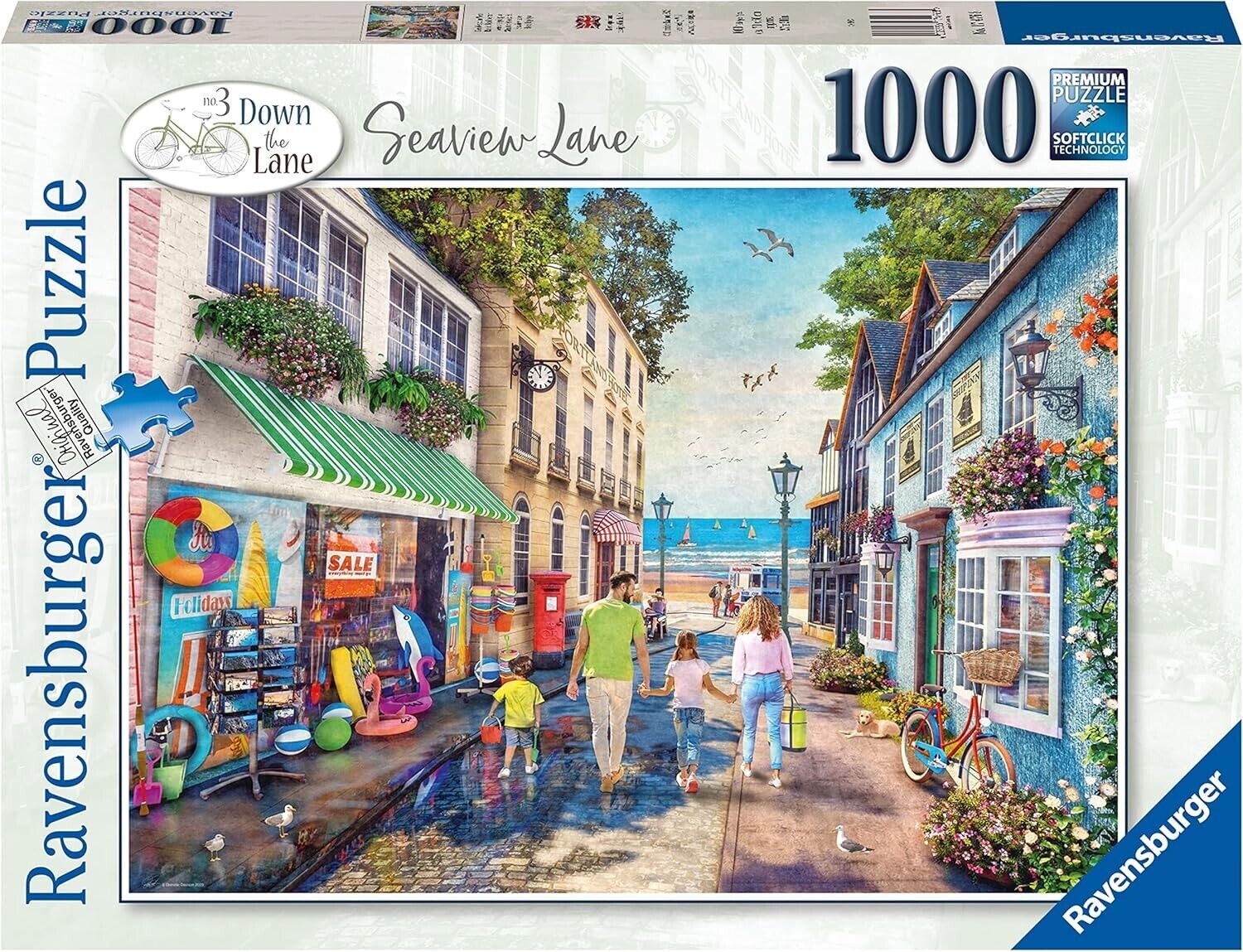 Ravensburger Down the Lane No.3 Seaview Lane 1000 Piece Jigsaw Puzzles for Adult