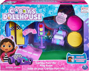 Gabby's Dollhouse 6064149 Purr-ific Play Room with Carlita Car, Accessories