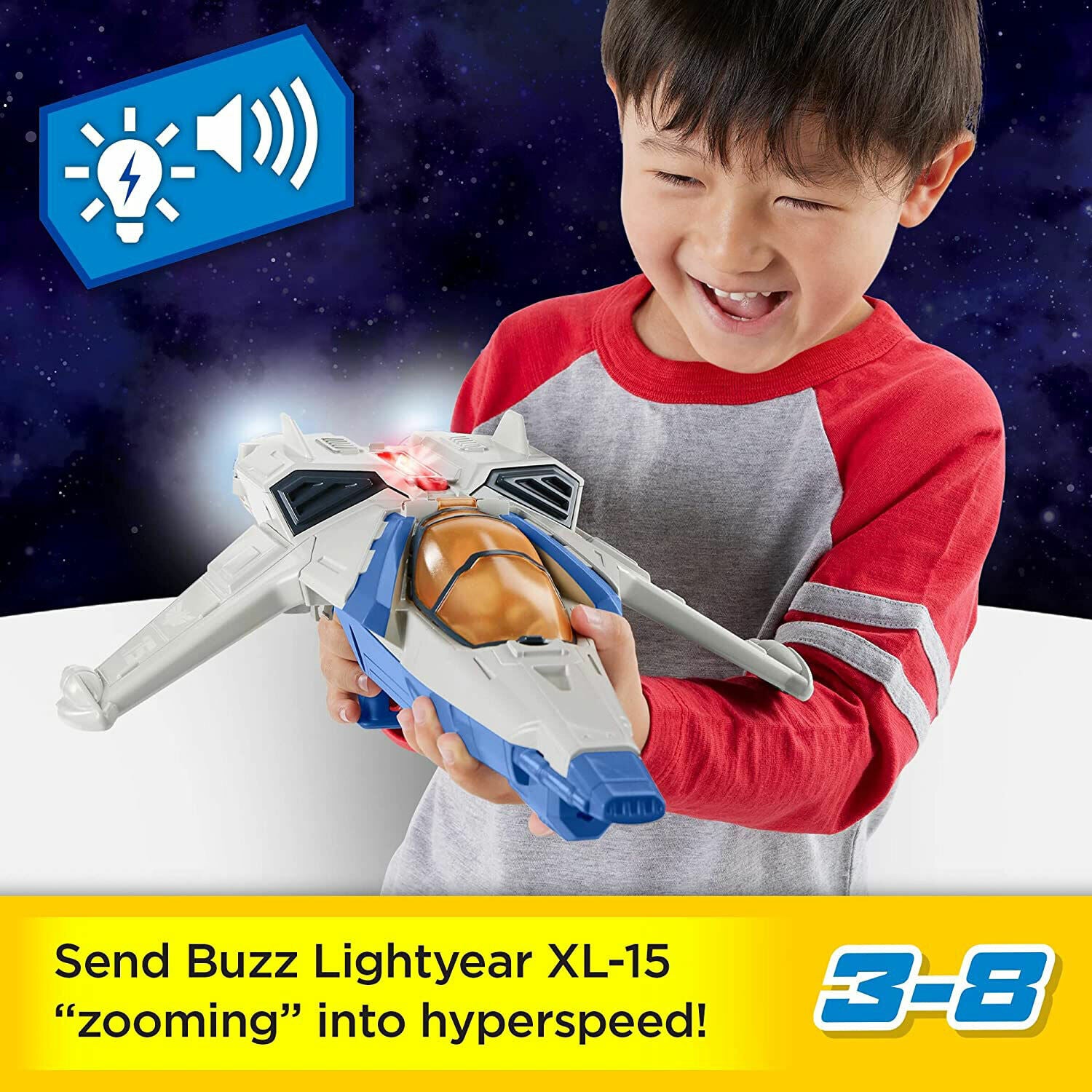 Imaginext Disney Pixar Lightyear XL-15 Spaceship & Figure Set - Lights & Sounds