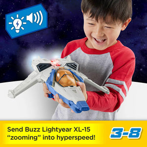 Imaginext Disney Pixar Lightyear XL-15 Spaceship & Figure Set - Lights & Sounds