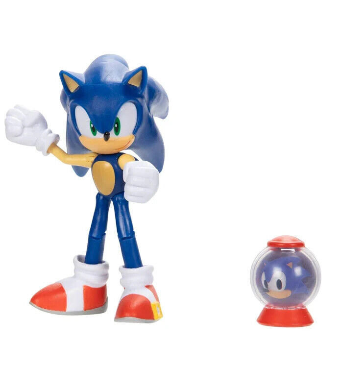 "New 2023 Sonic The Hedgehog 4" Figure with Extra Life Item Box - Collectible"